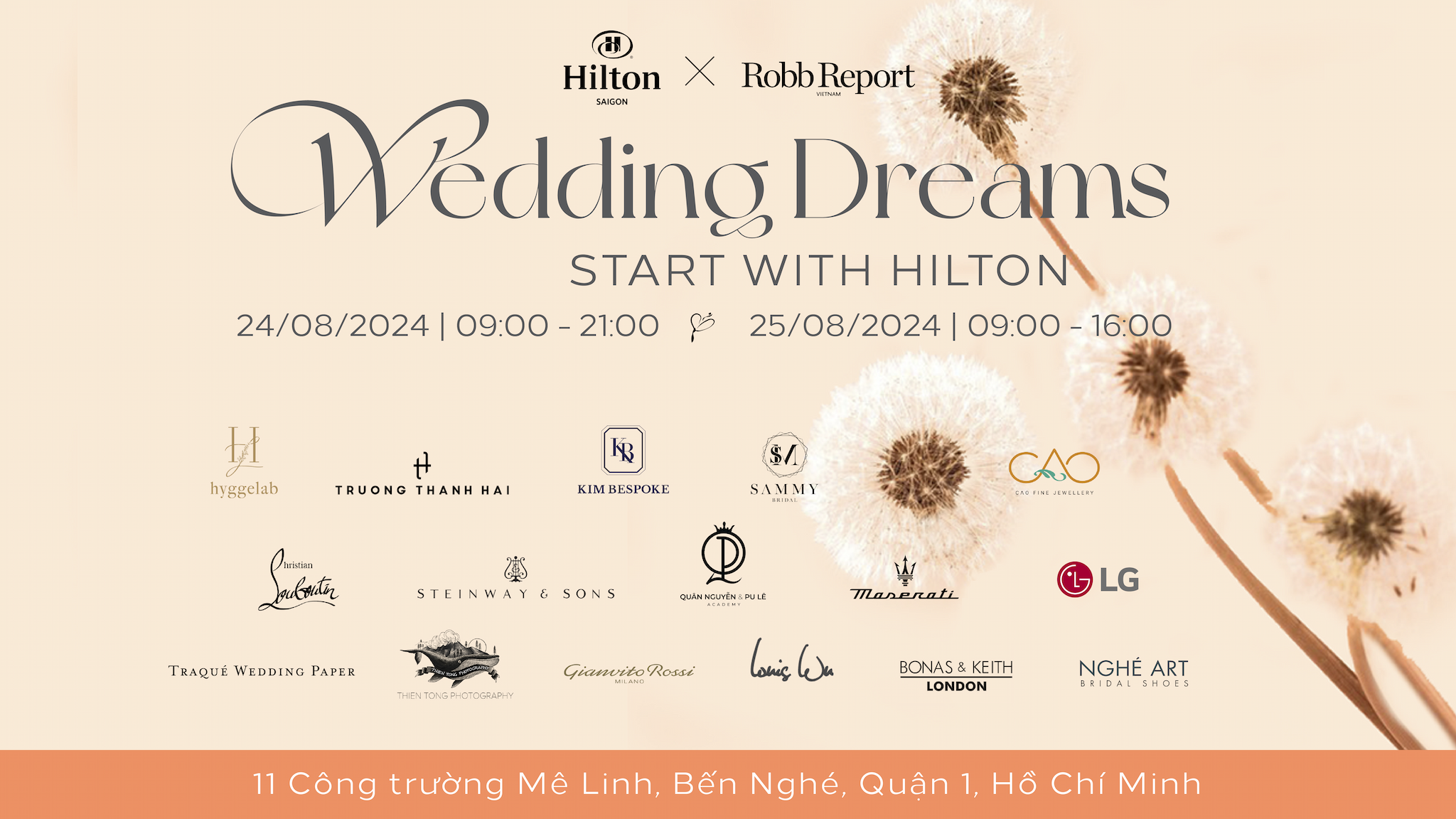 Wedding Dreams quy tụ các thương hiệu danh tiếng trong ngành cưới